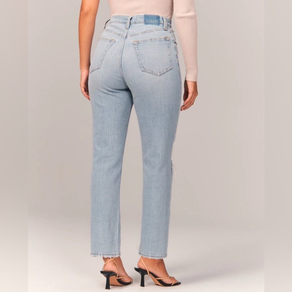 Abercrombie & Fitch The Skinny High Rise Curve Love Distressed Jeans Size 27 4 L - Picture 4 of 16
